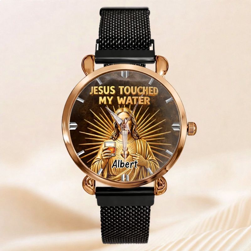 Funny Jesus Makes Magical Drink Customized Watch - Personalized Name – Meaningful Gift Of Faith