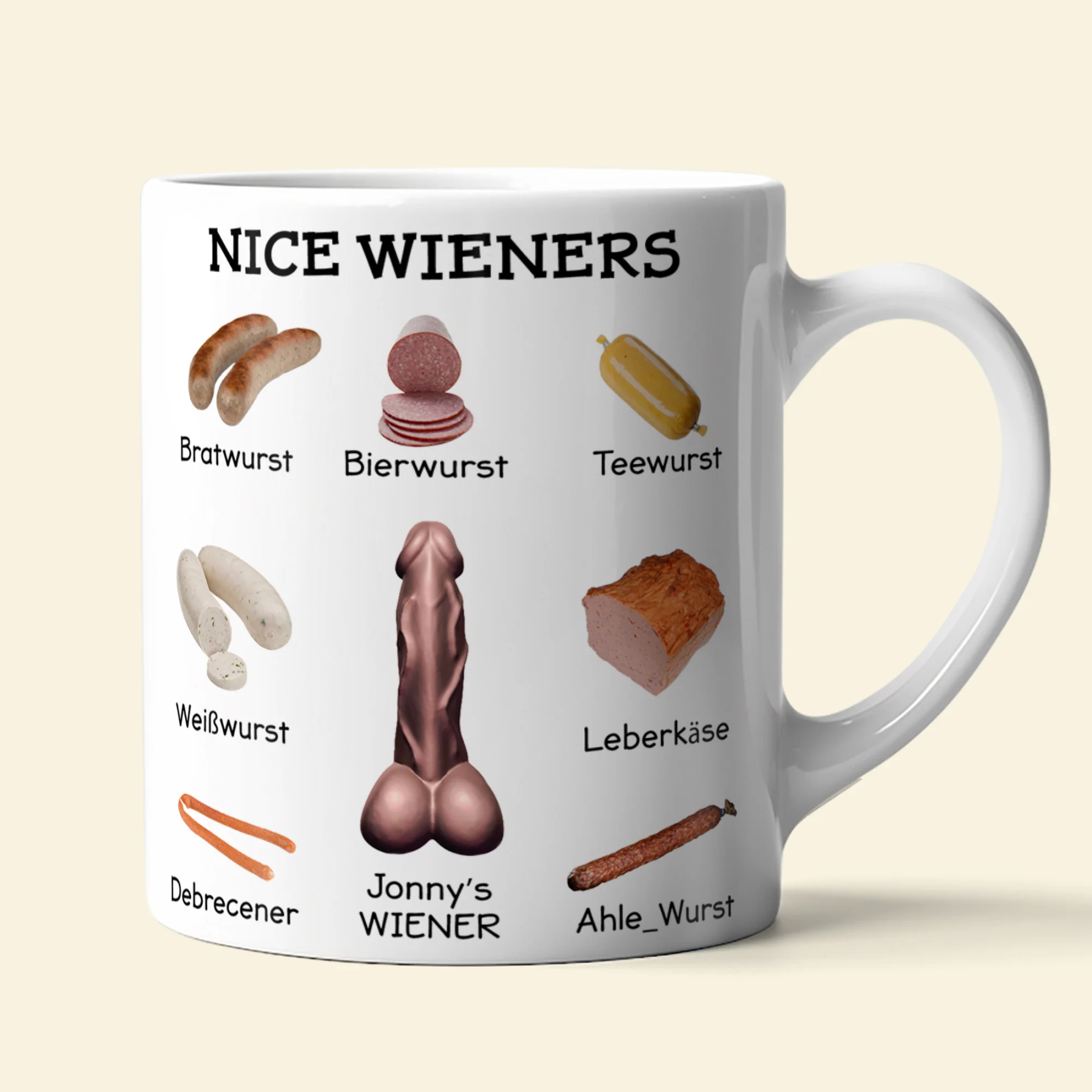 Funny Naughty Coffee Mug - Personalized Gifts For Him