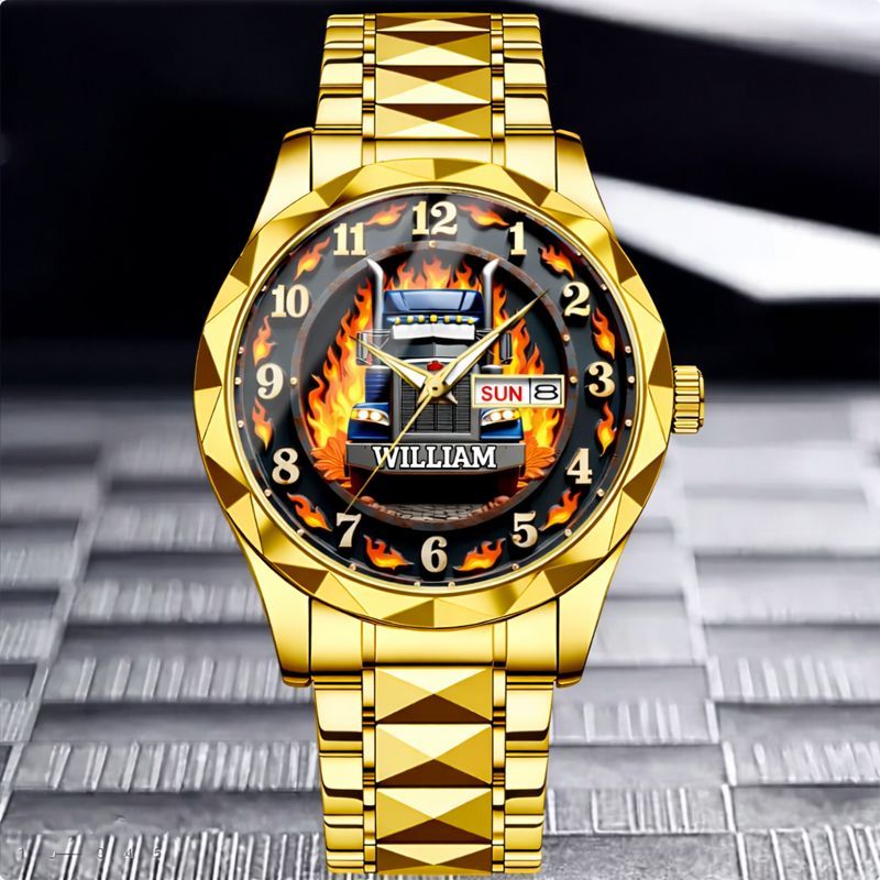 Trucker's Pride Custom Watch - Personalized Name - Gifts for Truckers