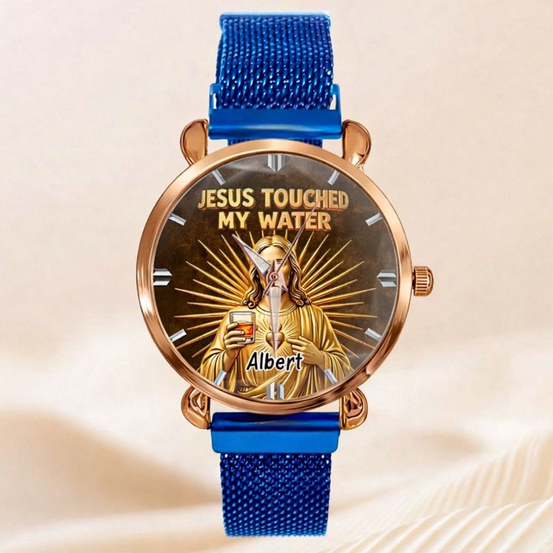 Funny Jesus Makes Magical Drink Customized Watch - Personalized Name – Meaningful Gift Of Faith