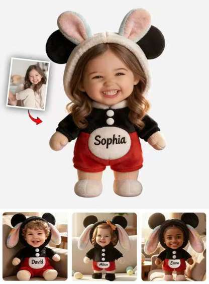 Any Photo Nana's Peeps Gift For Mom, Grandma - Personalized Kid Premium Faux Fur Pillow