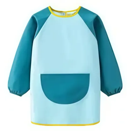 Personalized Bunny Ears Highland Cow Kid Painting Baking Apron with Name and Front Pocket Outdoor Activities Easter Gift for Kids