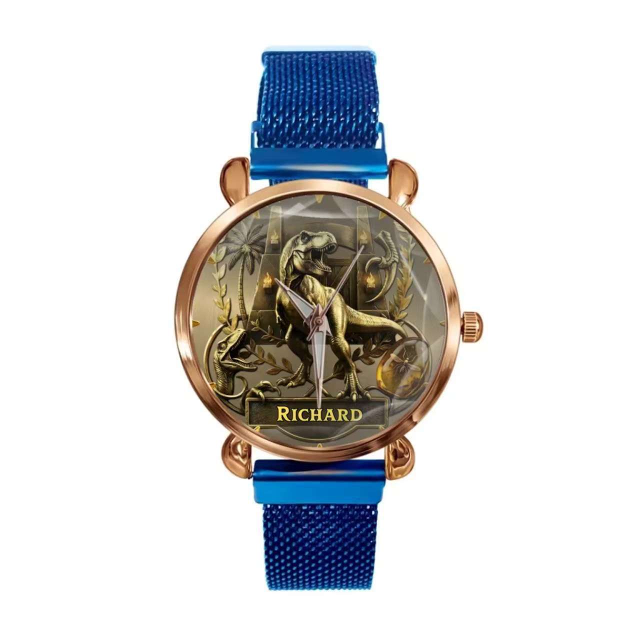 Personalized Dino Explorer T-Rex Watch – Add Your Name, Ancient World Theme