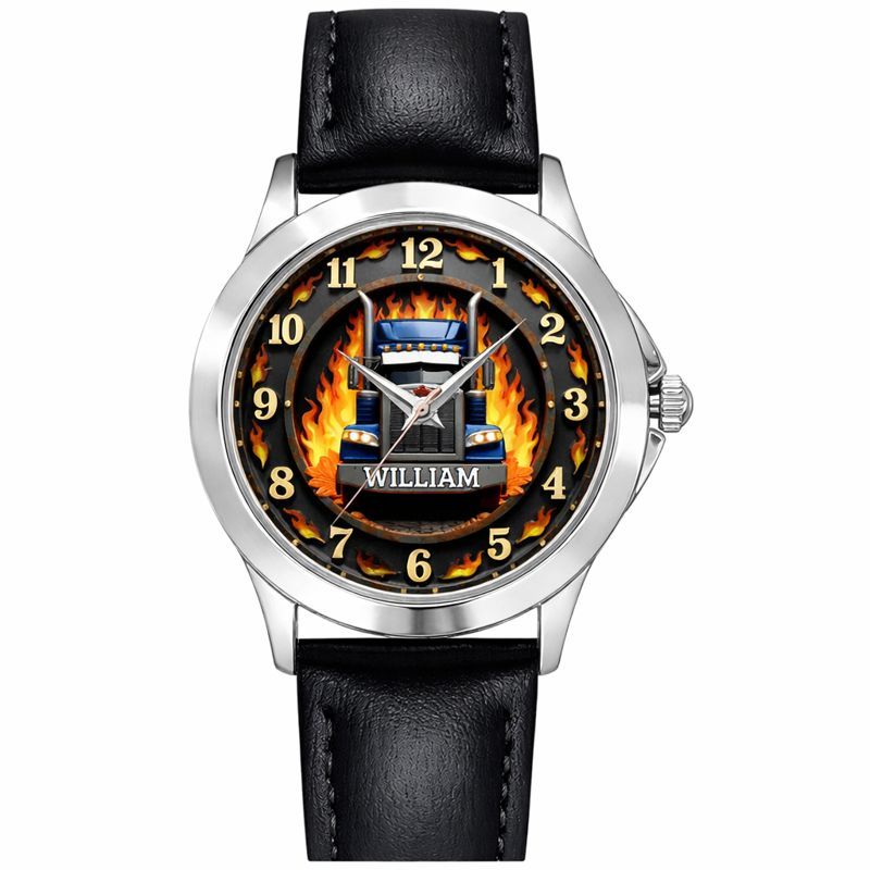 Trucker's Pride Custom Watch - Personalized Name - Gifts for Truckers