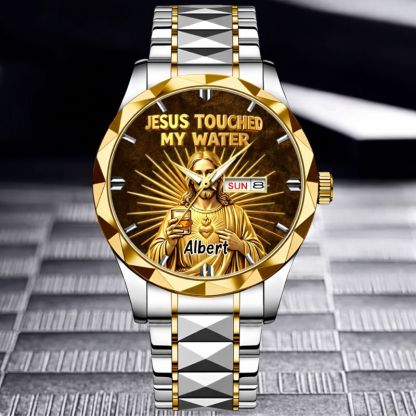 Funny Jesus Makes Magical Drink Customized Watch - Personalized Name – Meaningful Gift Of Faith