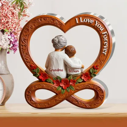 The Love Between Grandma And Grandchild Is Forever - Personalized Custom Shaped Acrylic Plaque