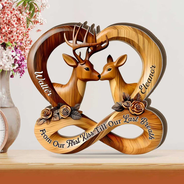 Forever Carved In Love - Personalized Custom Shaped Squared Acrylic Plaque