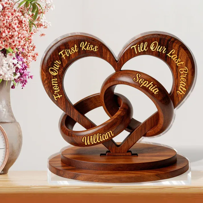 From First Kiss To Forever - Personalized Custom Shaped Acrylic Plaque