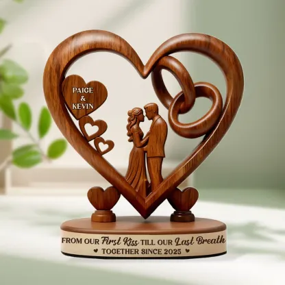 From Our First Kiss Till Our Last Breath - Personalized Custom Shaped Squared Acrylic Plaque