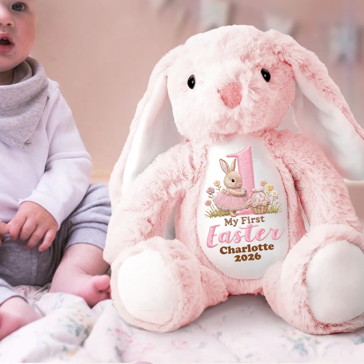 Baby's First Easter - Personalized Stuffed Bunny
