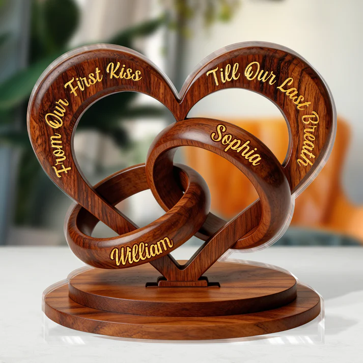 From First Kiss To Forever - Personalized Custom Shaped Acrylic Plaque