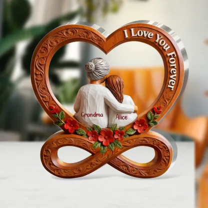 The Love Between Grandma And Grandchild Is Forever - Personalized Custom Shaped Acrylic Plaque