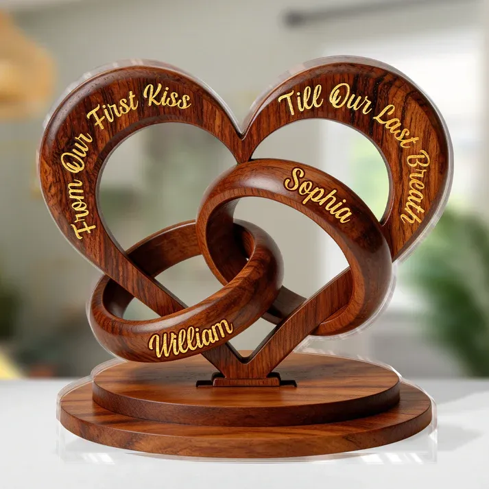 From First Kiss To Forever - Personalized Custom Shaped Acrylic Plaque