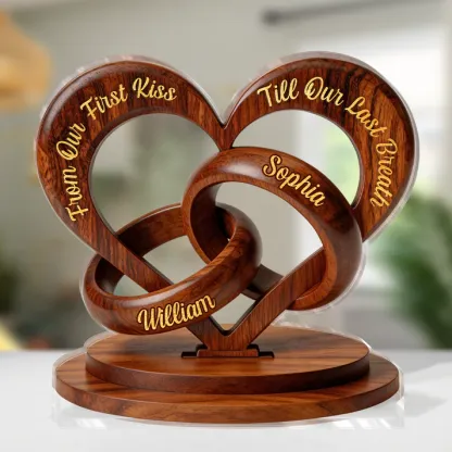 From First Kiss To Forever - Personalized Custom Shaped Acrylic Plaque