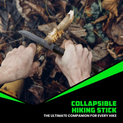 Tactical Hiking Stick w/ Integrated Survival Kit