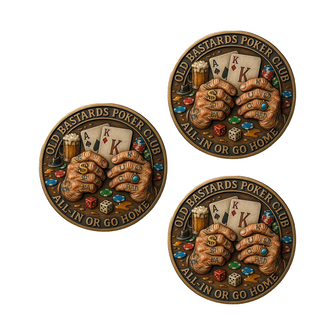 ⚡ Black Friday 24H Flash Sale-OLD BASTARDS POKER CLUB – CHALLENGE COIN