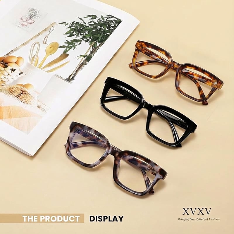 🔥Hot Sale-✨👓3 Pack Tortoiseshell Reading Glasses – Blue Light Blocking Oversized Square Readers