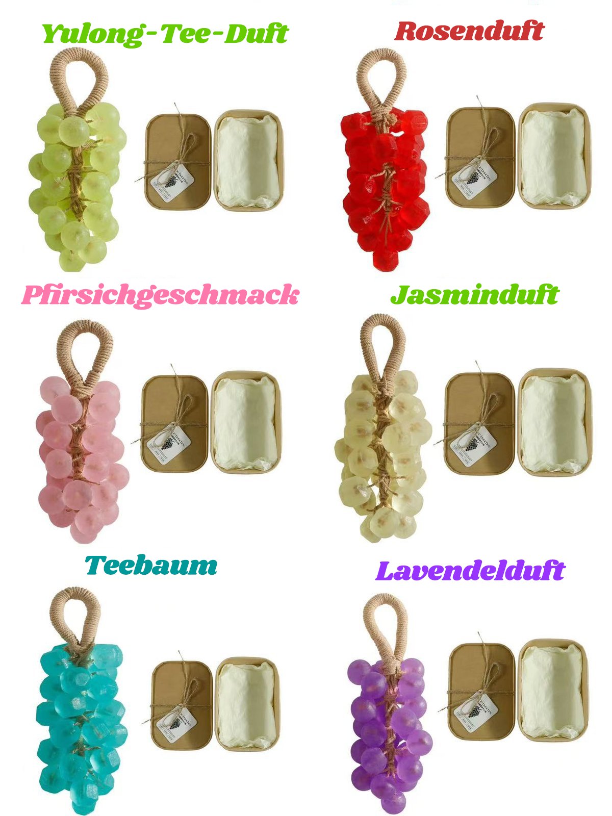 🔥Weihnachtsangebot 49 % RABATT🧼🍇Personalisierte Original handgemachte Kristalltraubenseife Sanfte Reinigungsseife