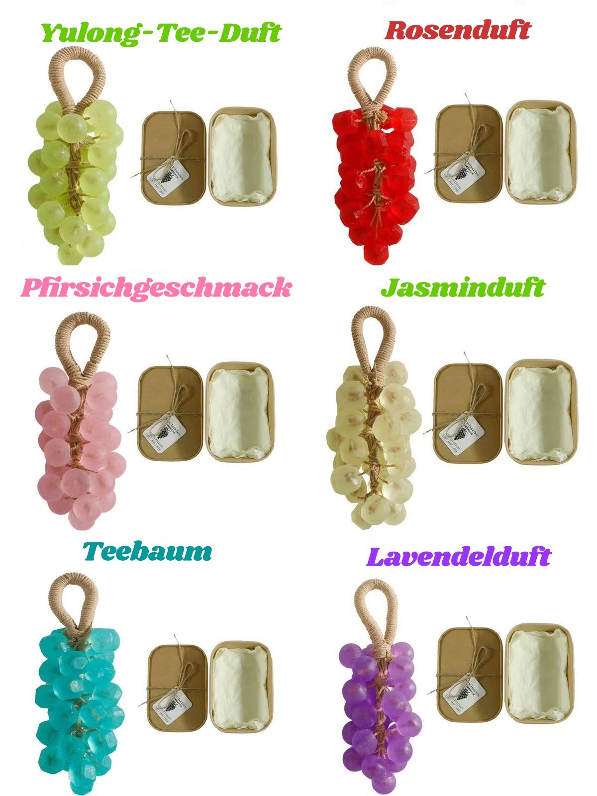 🔥Weihnachtsangebot 49 % RABATT🧼🍇Personalisierte Original handgemachte Kristalltraubenseife Sanfte Reinigungsseife