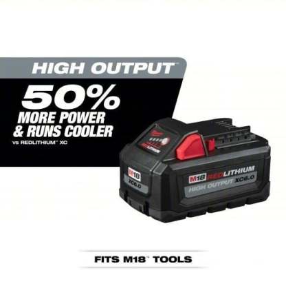48-11-1865 M18 XC6.0 6AH RedLithium High Output Cordless Power Tool Batteries for M18 Systems