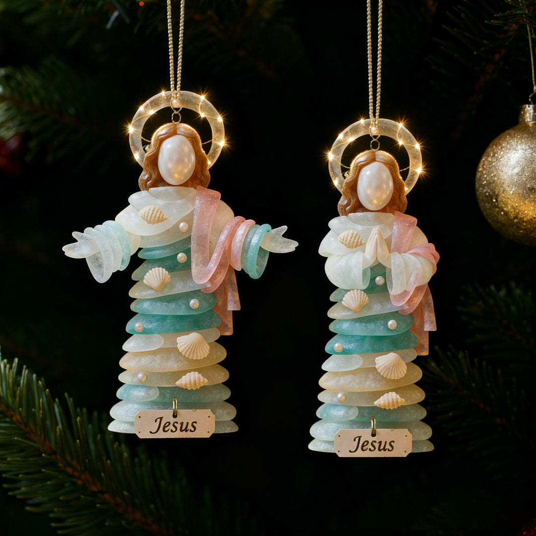 🔥 Black Friday 50% OFF--Radiant Sea-Glass Jesus Ornament