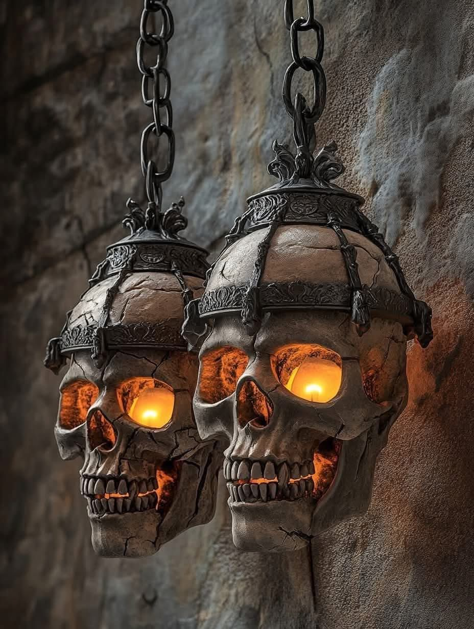 Skull Lanterns – Gothic & Dark-Themed Hanging Light Fixtures💀