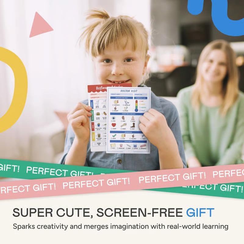 🎁Last Day 49% OFF - 🥳 Pretend Play Notepads | 2-Pack✨