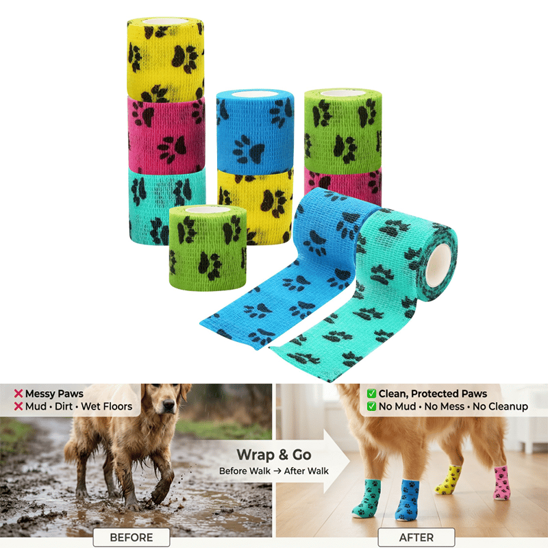 🐶Self-Adhesive Dog Paw Wrap for No-Shoe Walks