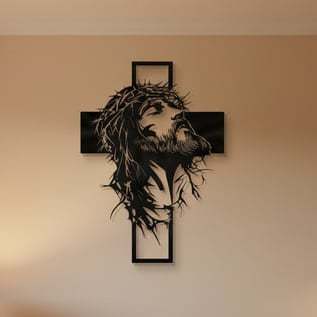 ✝️Metal Jesus and Cross Wall Art: Christian Home Decor