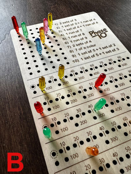 Phase 10 Score Board