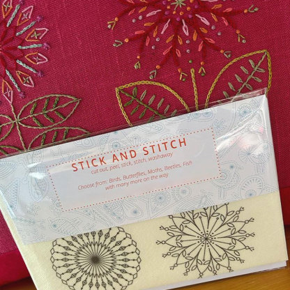 Water soluble embroidery transfers