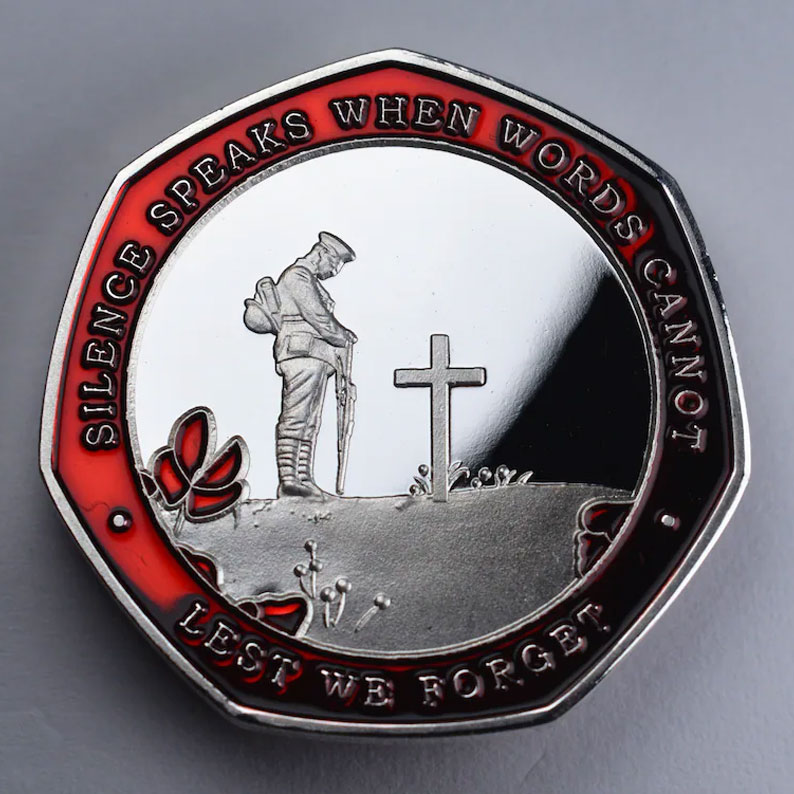 Armistice/Remembrance Commemorative with Embroidered Poppy