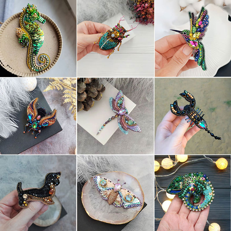 DIY Beaded Brooch Kit