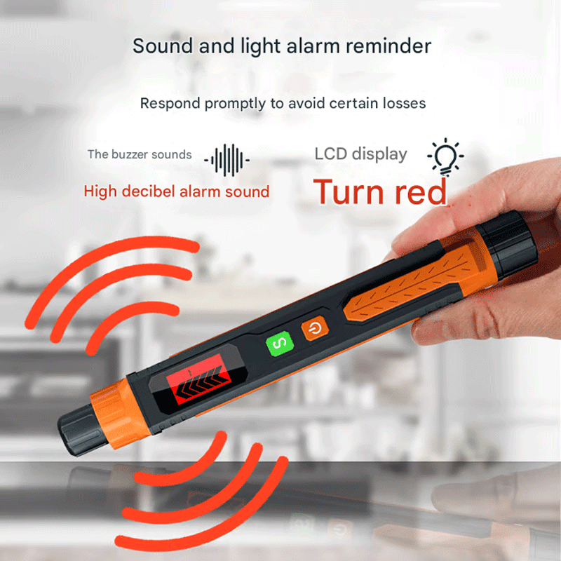 Natural Gas Leak Detector, With Audible & Visual Alarm