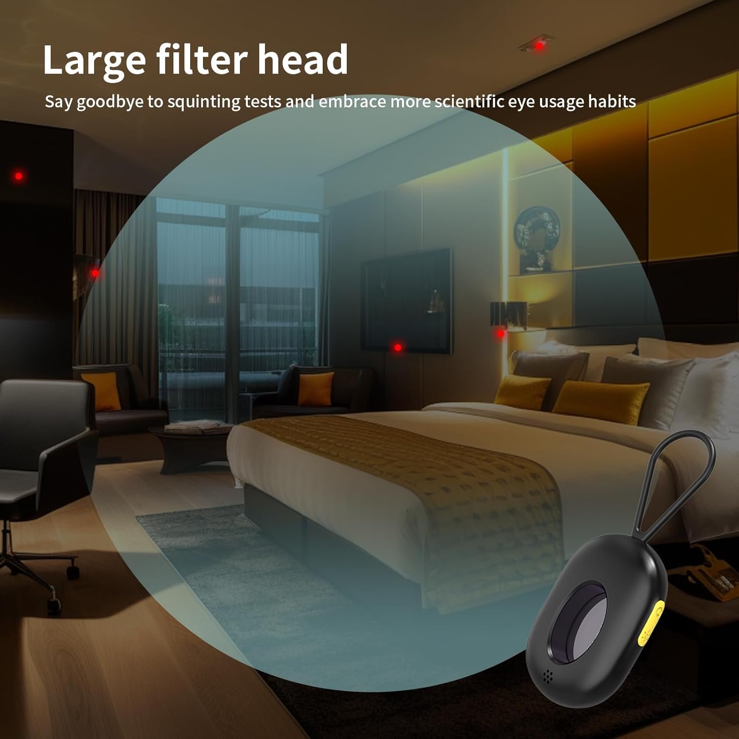 ✨️Hidden Camera Detector,Anti-spy Camera Detector and Hidden Insect Detector,with Vibration Alarm and LED Flashlight,Suitable for Travel,Hotels,Homes and Offices