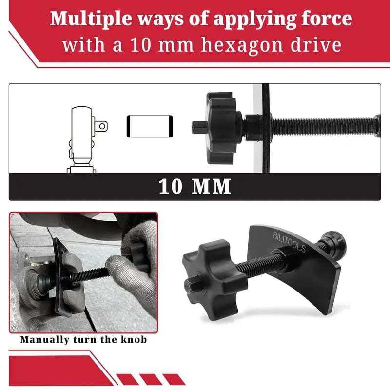 🔥Limited Time 50% Off-🛠️ Car Brake Caliper Compression Tool - Heavy Duty Swivel Design, Ergonomic Handle, Carbon Steel Brake Piston Compressor