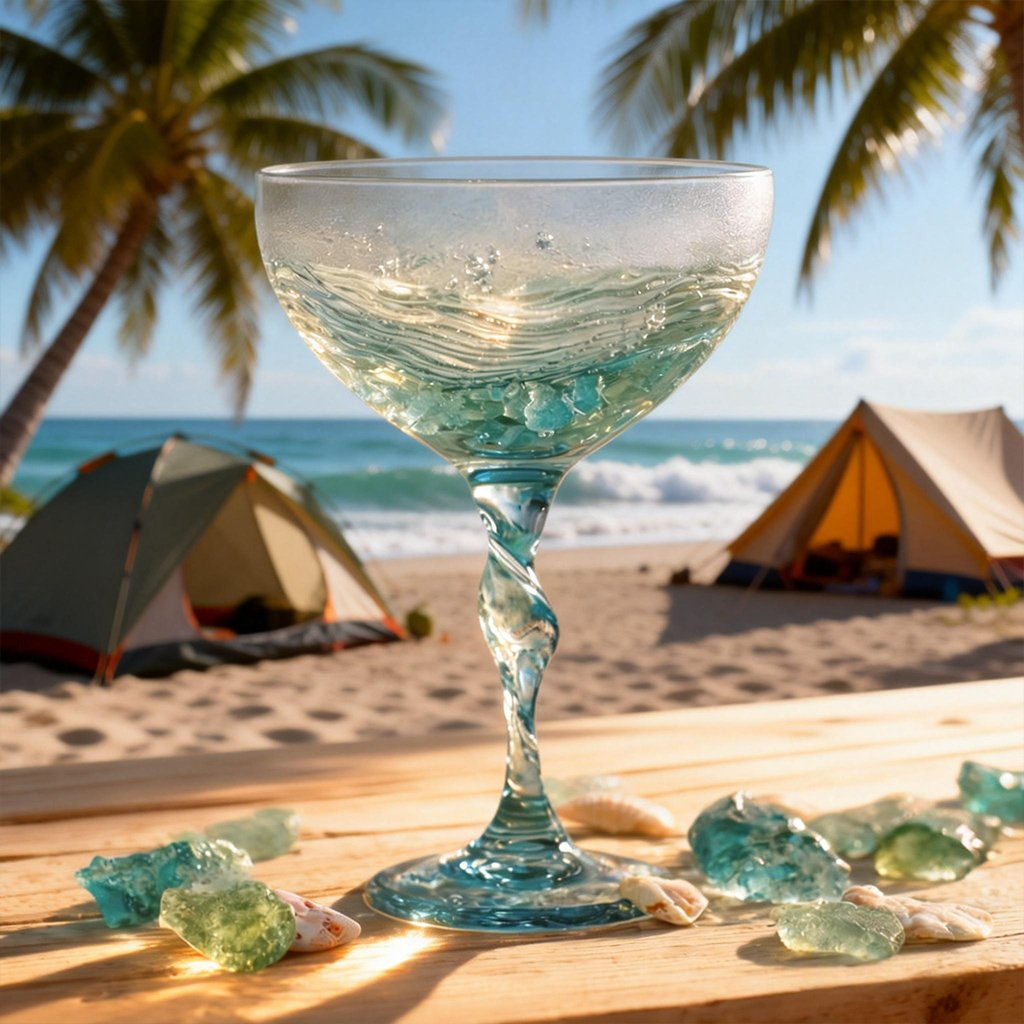 🌊✨ Handcrafted Ocean Wave Crystal Stemware – Sip the Serenity of the Sea 🥂💙 Perfect Gift for Every Celebration! 🎁