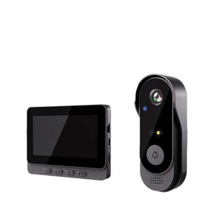 Wireless Doorbell Camera: 1080P, 170° Viewing Angle, 4.3-Inch Screen, IPX65 Outdoor Waterproof, Night Vision