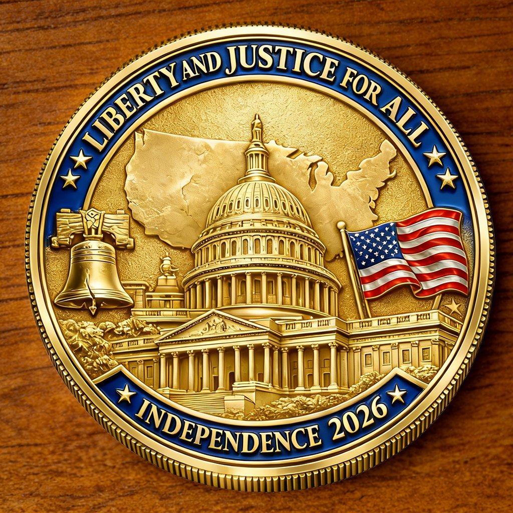 Celebrating 250 Years of American Freedom Commemorative Coin – A Tribute to Liberty & Independence
