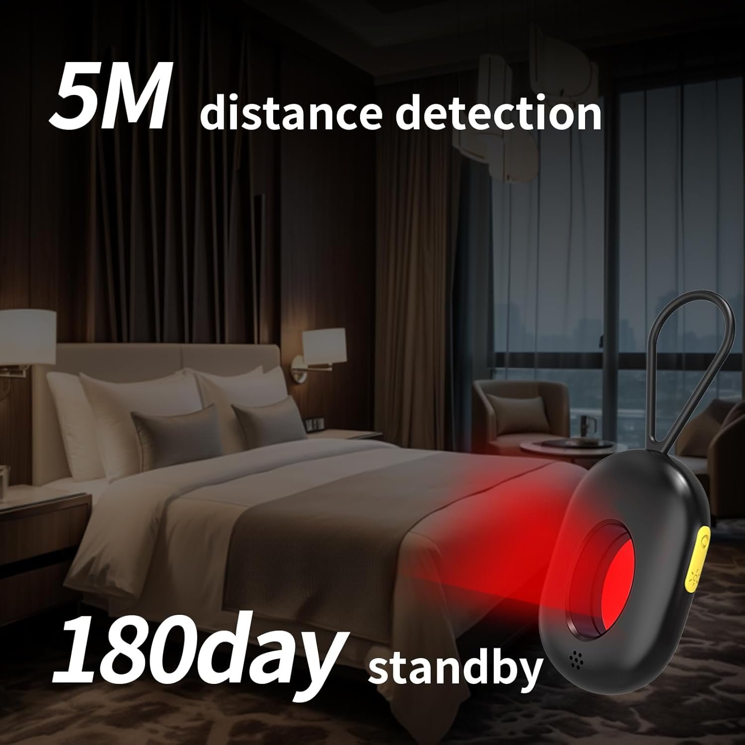 ✨️Hidden Camera Detector,Anti-spy Camera Detector and Hidden Insect Detector,with Vibration Alarm and LED Flashlight,Suitable for Travel,Hotels,Homes and Offices