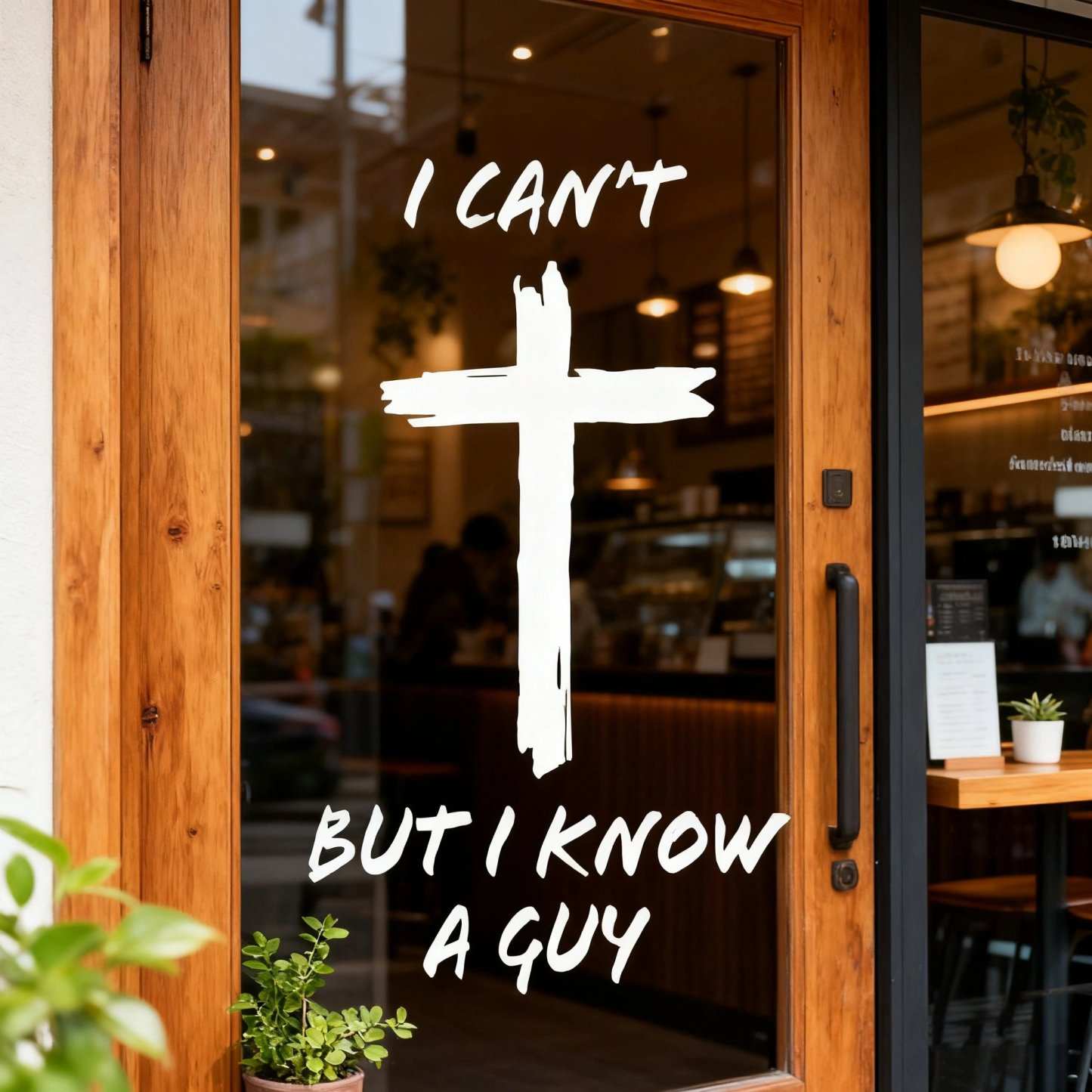 🚗✨"I Can't But I Know A Guy" Christian Car Decal Sticker - Premium Vinyl