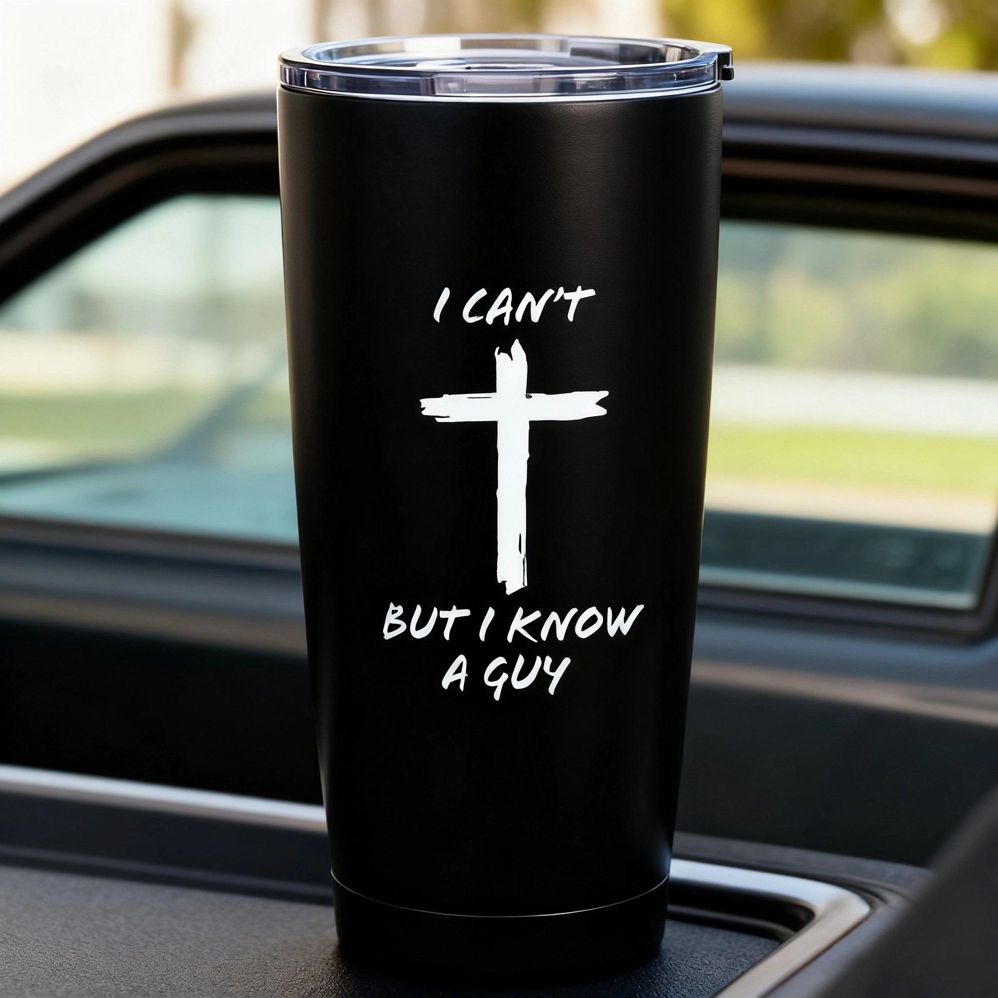 🚗✨"I Can't But I Know A Guy" Christian Car Decal Sticker - Premium Vinyl
