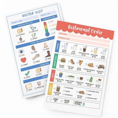 🔥Last Day 49% OFF - 🥳 Pretend Play Notepads | 2-Pack | 40 Pages Each ✨