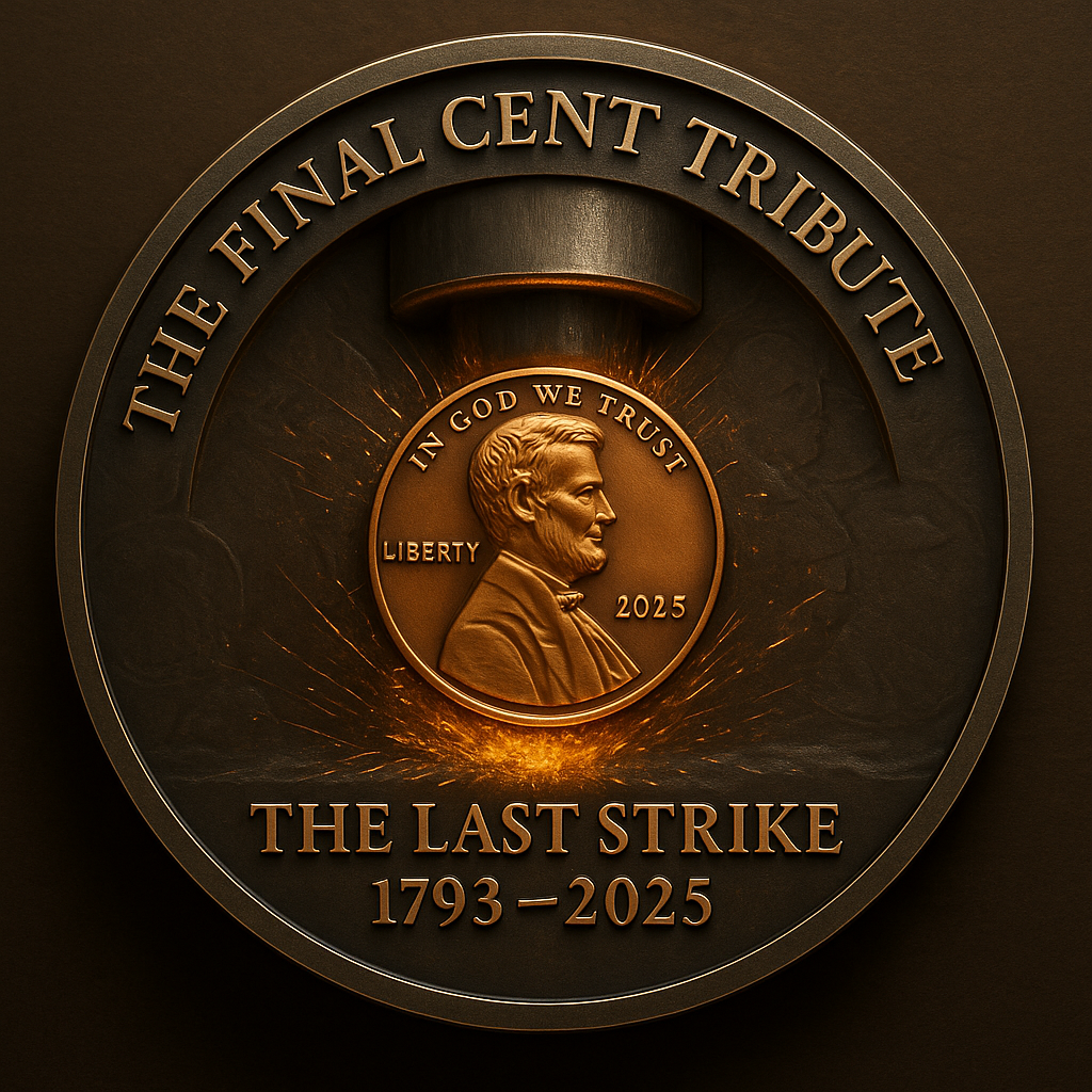Final Cent Tribute Challenge Coin – Farewell to the Penny 1793–2025