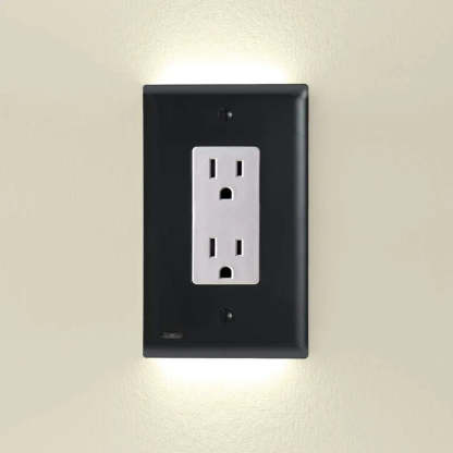 Outlet Cover with Integrated LED Night Light