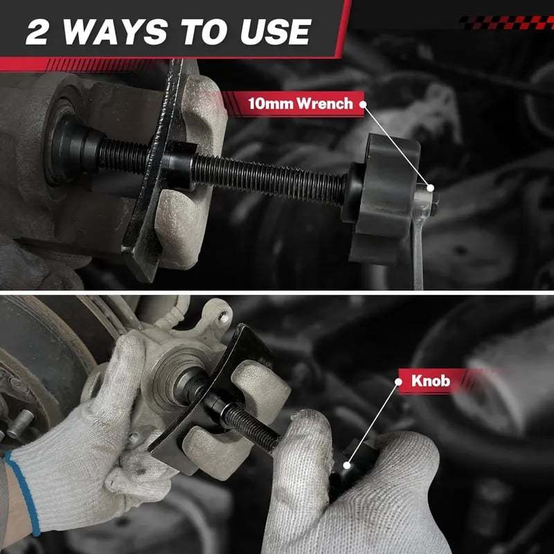 🔥Limited Time 50% Off-🛠️ Car Brake Caliper Compression Tool - Heavy Duty Swivel Design, Ergonomic Handle, Carbon Steel Brake Piston Compressor