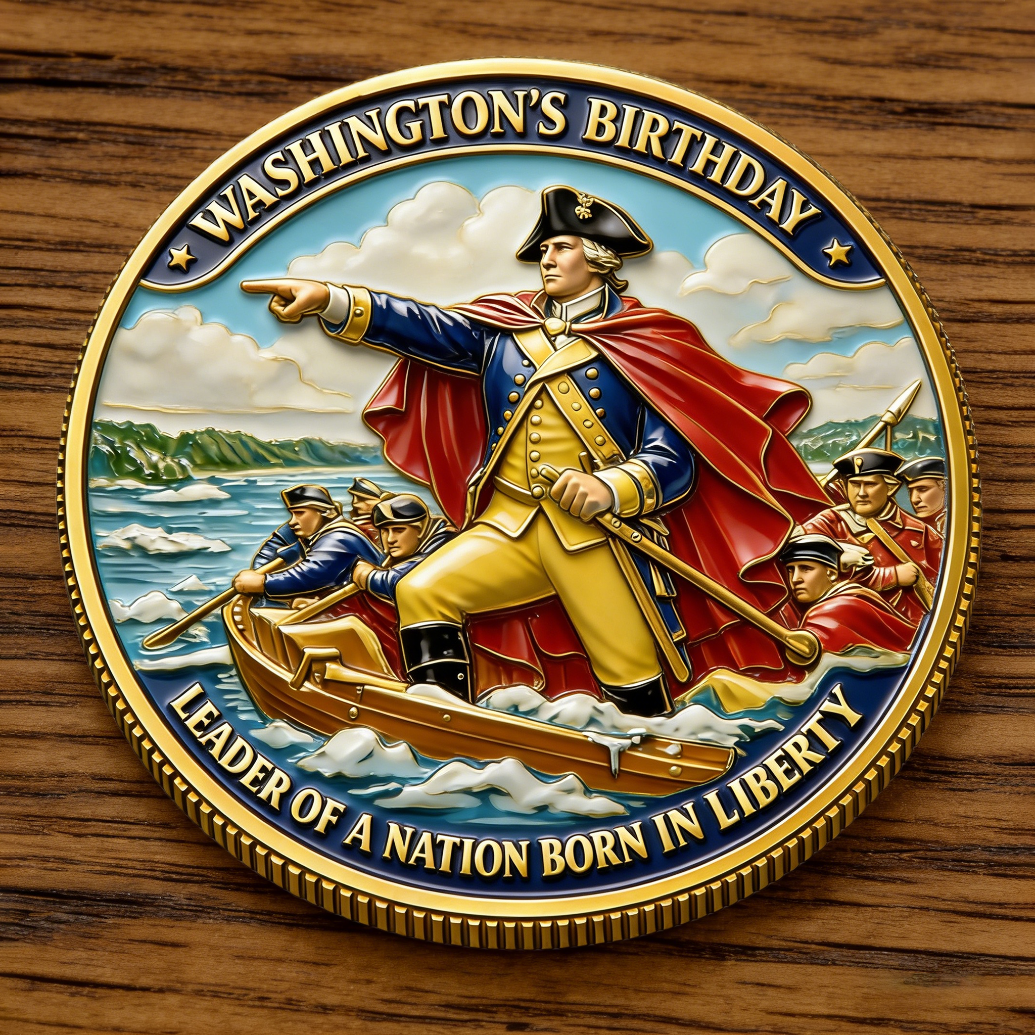 George Washington Commemorative Challenge Coin – Washington’s Birthday | First President of the United States