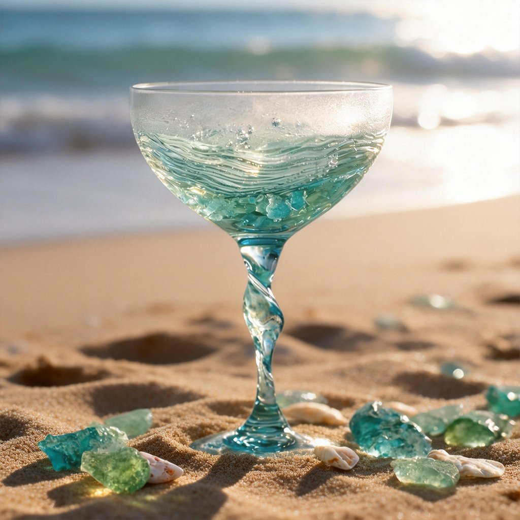 🌊✨ Handcrafted Ocean Wave Crystal Stemware – Sip the Serenity of the Sea 🥂💙 Perfect Gift for Every Celebration! 🎁