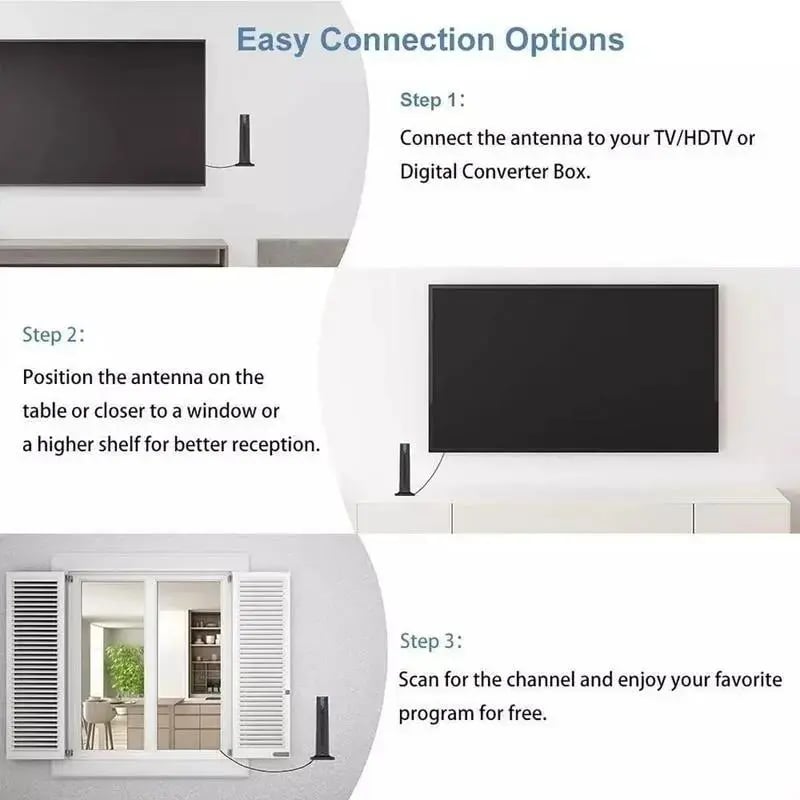 🔥2025 Best Choice🔥TV Antenna Digital HD Antena Indoor HDTV 1080P 4K Long Range