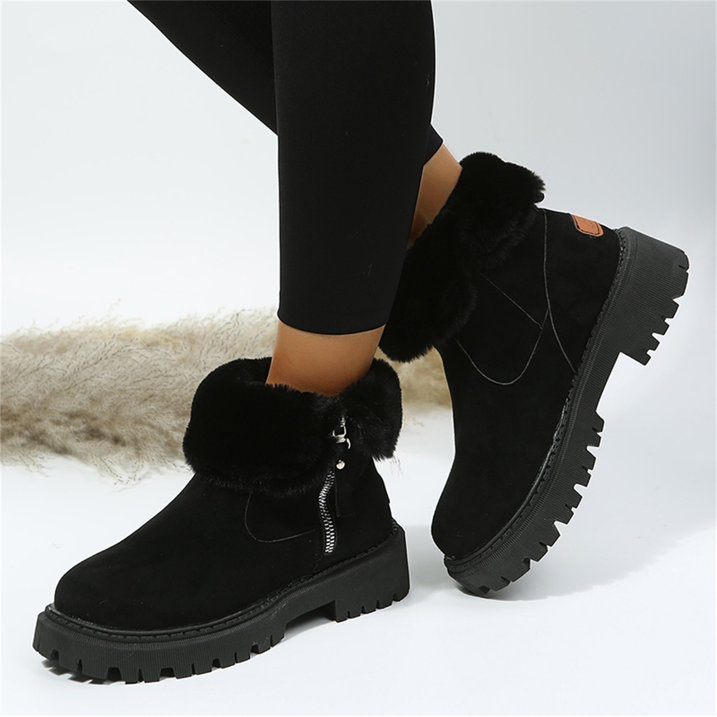 (⏳NOW ON: 70% OFF Sale! 🔥)Crzidha Vintage Snow Boots for Women,Warm Fleece Lined